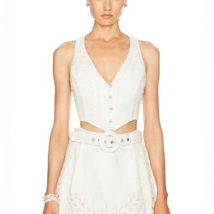 NWT HEMANT AND NANDITA Runa Waistcoat in Off White size small